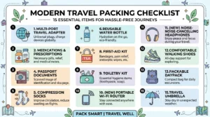 Travel packing checklist of essential items travelers forget