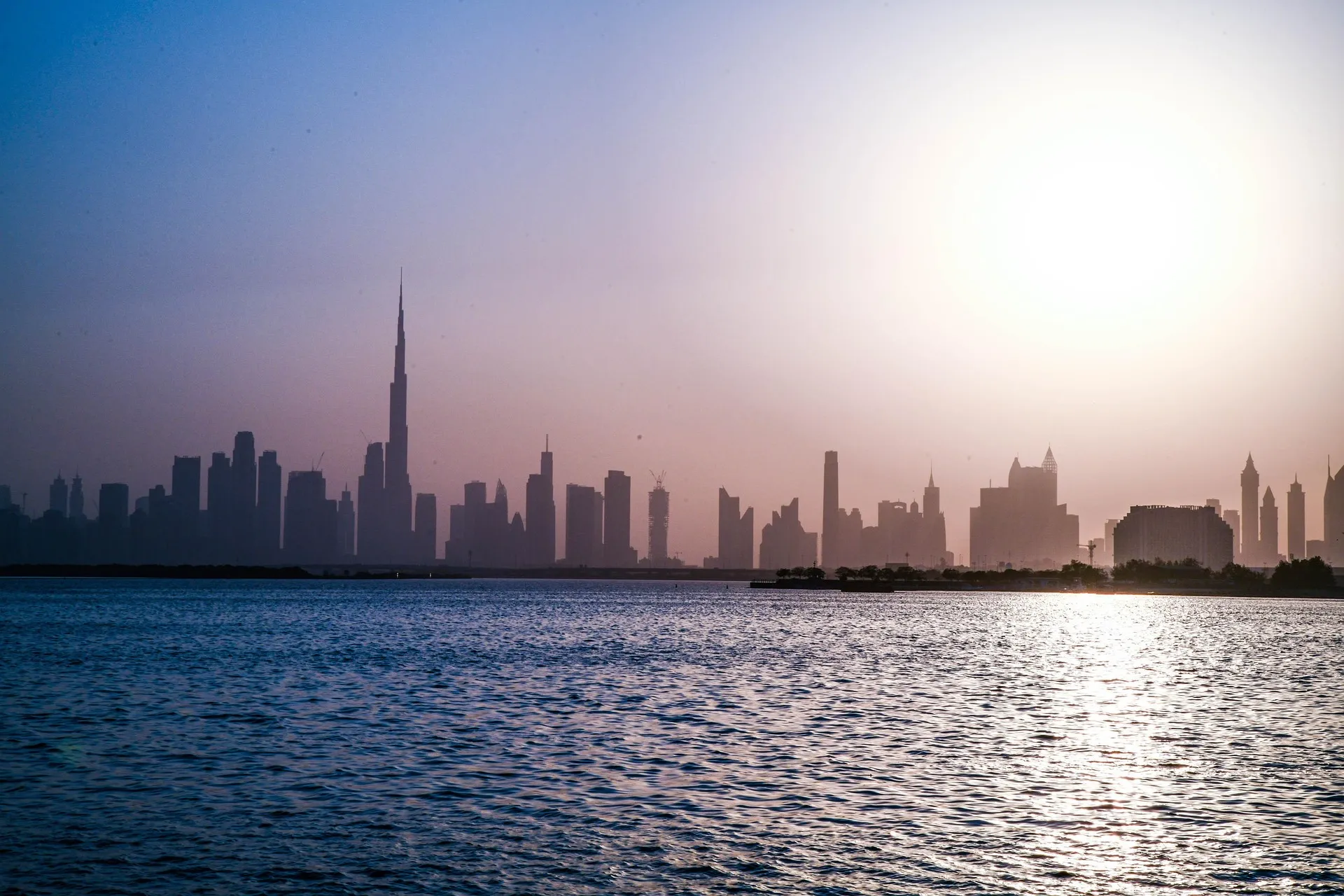 Dubai skyline at sunset with Burj Khalifa and Downtown Dubai in 2026