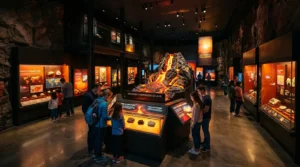 Earthquakes and Volcanoes Gallery in the Red Zone at Natural History Museum London