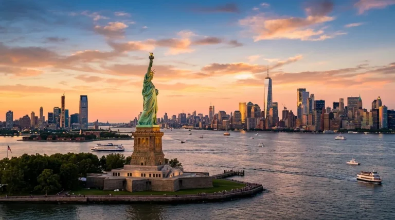 Best view of the Statue of Liberty with New York City skyline in the background for 2026 travel planning