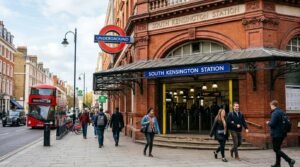 South Kensington underground station entrance nearest tube stop for Natural History Museum London