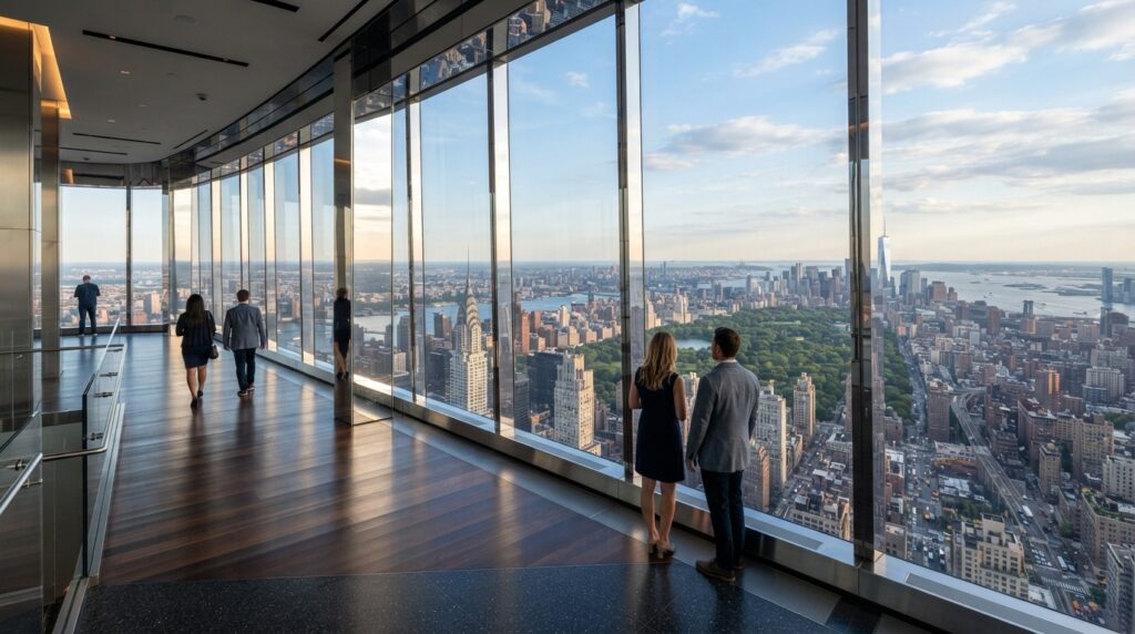 Empire State Building 86th floor observation deck view of Manhattan skyline